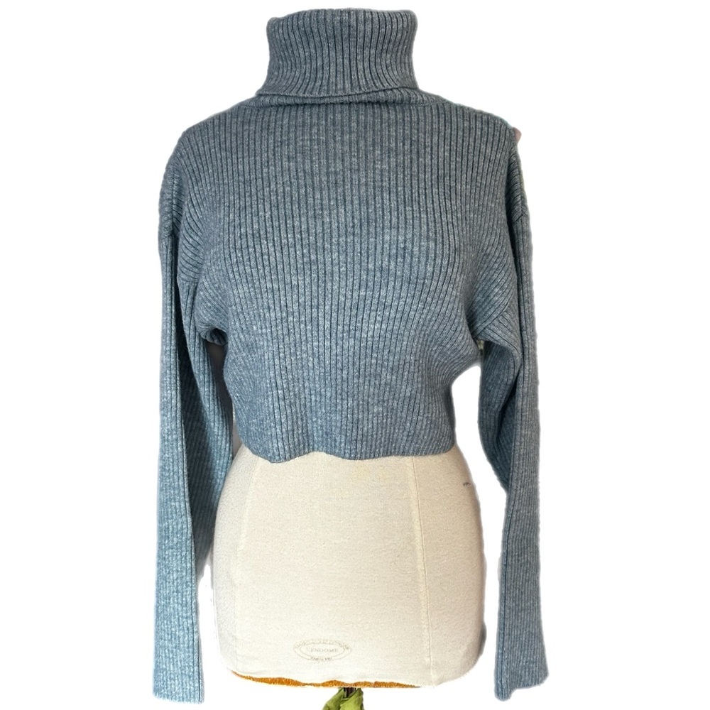 Blue Amazon Crop Sweater Size S